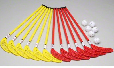 Unihockey Set Kids Maxi , 18er Set mit Lehrbuch