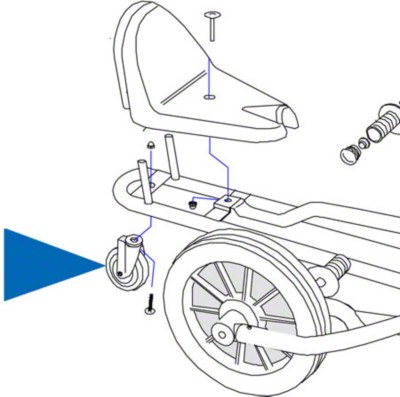 Hinterrad / Stuetzrad fuer Swingcart: guenstige Preise fuer Sportartikel im Internet: