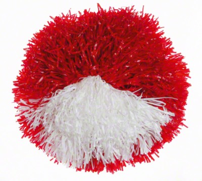 Cheerleader Pom, Rot Weiß