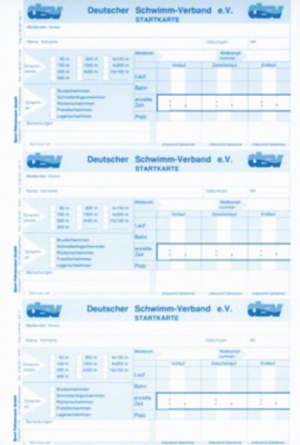 DSV Startkarten Block: guenstige Preise fuer Sportartikel im Internet: