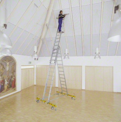 Light Alloy Hall Ladder Working Height up to 8.20 m
